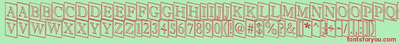 Antiqu9 Font – Red Fonts on Green Background