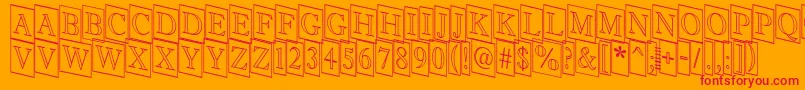 Antiqu9 Font – Red Fonts on Orange Background
