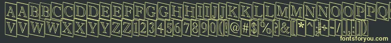 Antiqu9 Font – Yellow Fonts on Black Background