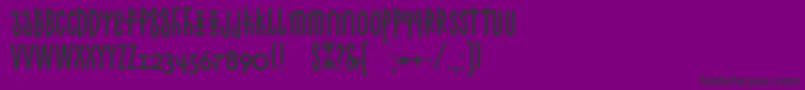 Linotypecethubala-fontti – mustat fontit violetilla taustalla