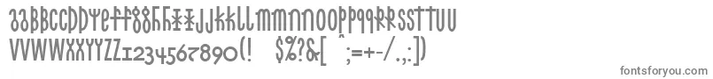 フォントLinotypecethubala – 白い背景に灰色の文字