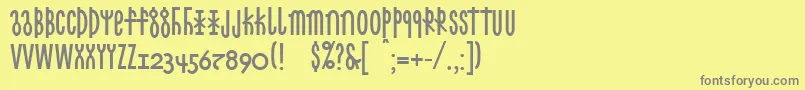 Linotypecethubala Font – Gray Fonts on Yellow Background