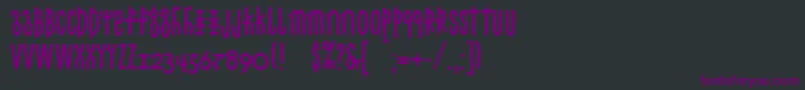 Linotypecethubala Font – Purple Fonts on Black Background