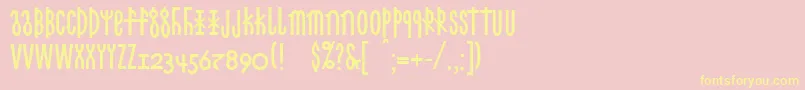 Linotypecethubala Font – Yellow Fonts on Pink Background