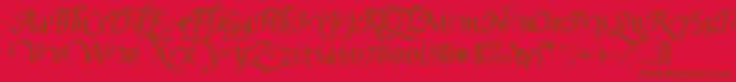 fuente GaiusLtBoldSwashBeginning – Fuentes Marrones Sobre Fondo Rojo