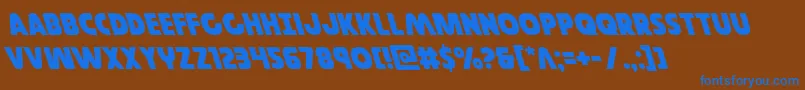 Governorleft Font – Blue Fonts on Brown Background