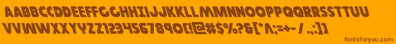 Governorleft Font – Brown Fonts on Orange Background