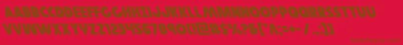 Governorleft Font – Brown Fonts on Red Background