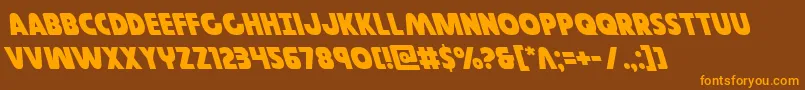 Governorleft Font – Orange Fonts on Brown Background