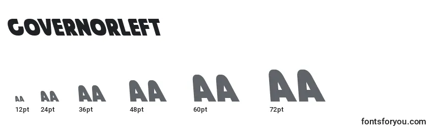 Governorleft Font Sizes