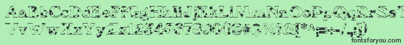 We6Db Font – Black Fonts on Green Background