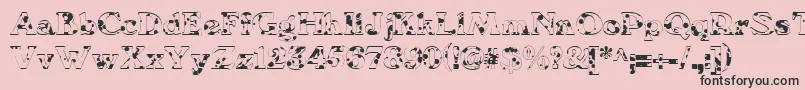 We6Db Font – Black Fonts on Pink Background