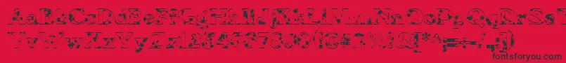 We6Db Font – Black Fonts on Red Background