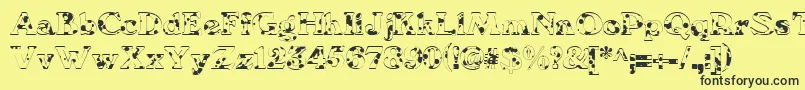 We6Db Font – Black Fonts on Yellow Background