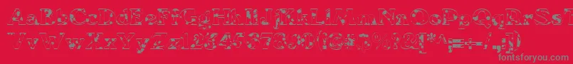 We6Db Font – Gray Fonts on Red Background