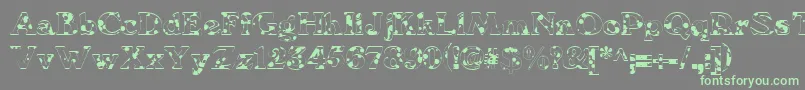 We6Db Font – Green Fonts on Gray Background