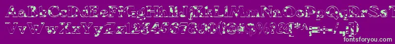 We6Db Font – Green Fonts on Purple Background