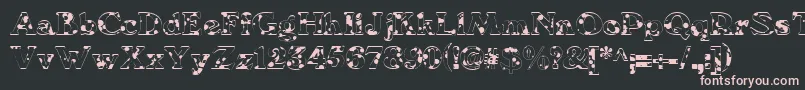 We6Db Font – Pink Fonts on Black Background