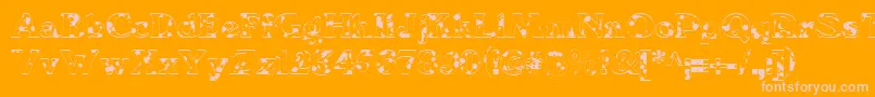 フォントWe6Db – オレンジの背景にピンクのフォント