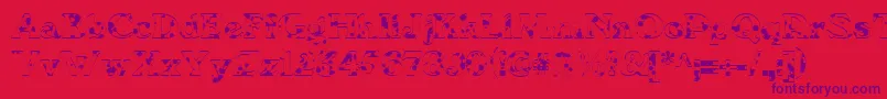 フォントWe6Db – 赤い背景に紫のフォント