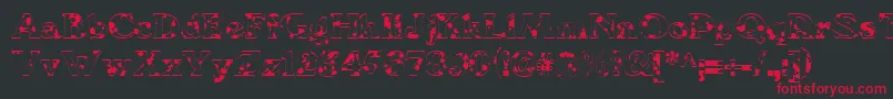 We6Db Font – Red Fonts on Black Background