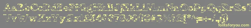 We6Db Font – Yellow Fonts on Gray Background