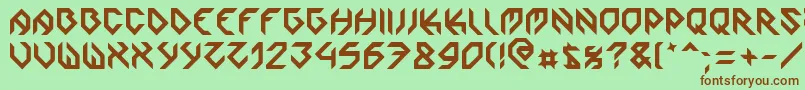 Zoomgroove Font – Brown Fonts on Green Background