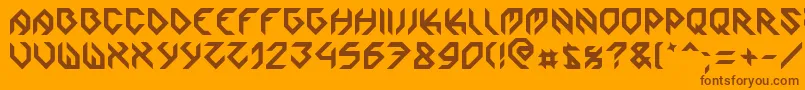 Zoomgroove Font – Brown Fonts on Orange Background