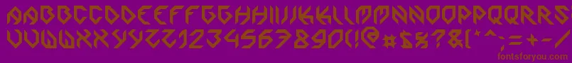 Zoomgroove Font – Brown Fonts on Purple Background