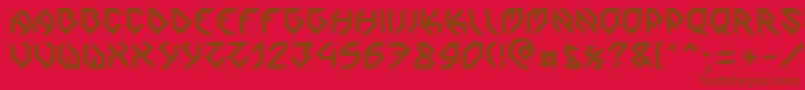 Zoomgroove Font – Brown Fonts on Red Background