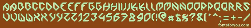 Zoomgroove Font – Green Fonts on Brown Background