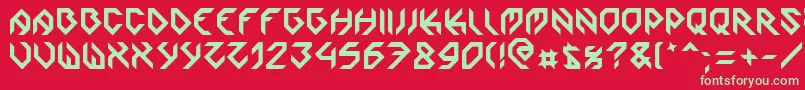 Zoomgroove Font – Green Fonts on Red Background