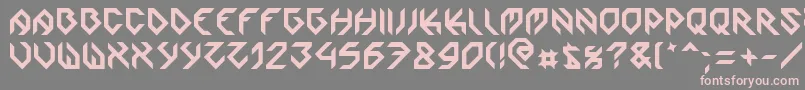 Zoomgroove Font – Pink Fonts on Gray Background