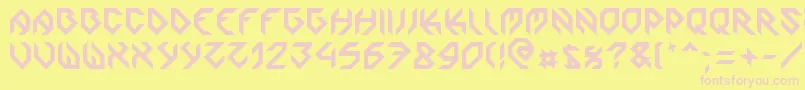 Zoomgroove Font – Pink Fonts on Yellow Background