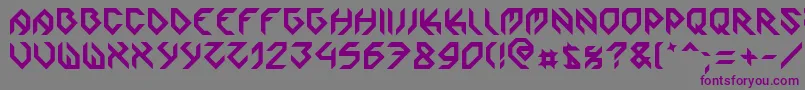 Zoomgroove Font – Purple Fonts on Gray Background