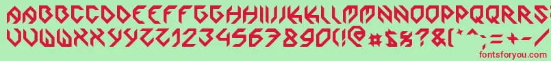 Zoomgroove Font – Red Fonts on Green Background