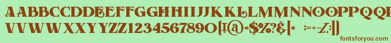 Шрифт Forestregular – коричневые шрифты на зелёном фоне