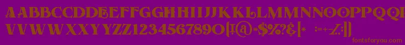 Forestregular Font – Brown Fonts on Purple Background