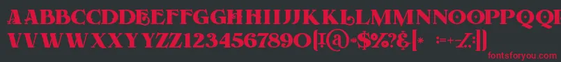 Forestregular Font – Red Fonts on Black Background