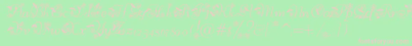 McBlossoms Font – Pink Fonts on Green Background