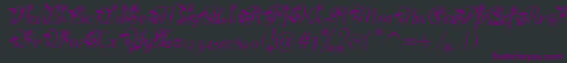 McBlossoms Font – Purple Fonts on Black Background