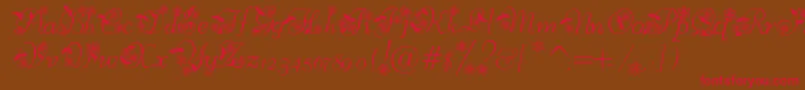 McBlossoms Font – Red Fonts on Brown Background