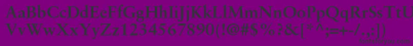 フォントSabonltstdBold – 紫の背景に黒い文字