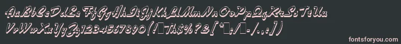 GilliesGothicExBdShadedLetPlain.1.0 Font – Pink Fonts on Black Background