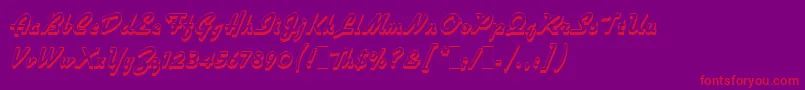 GilliesGothicExBdShadedLetPlain.1.0 Font – Red Fonts on Purple Background