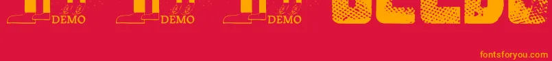 Ft3to Font – Orange Fonts on Red Background
