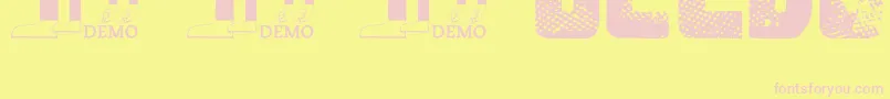 Ft3to Font – Pink Fonts on Yellow Background