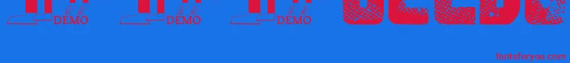 フォントFt3to – 赤い文字の青い背景