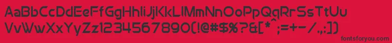 ChromiaCondensed Font – Black Fonts on Red Background