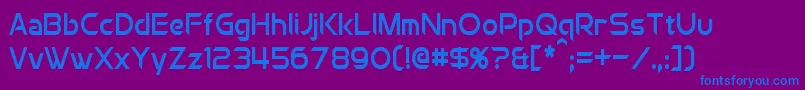 ChromiaCondensed Font – Blue Fonts on Purple Background